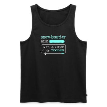 Snowboarder Definition - Männer Premium Bio Tank Top - Schwarz - Vorne - Michal (187cm)