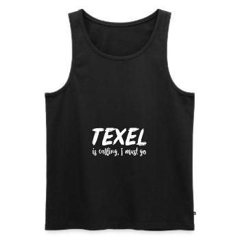 Texel Inselurlaub - Männer Premium Bio Tank Top - Schwarz - Vorne - AI Model Male 178 light (178cm)