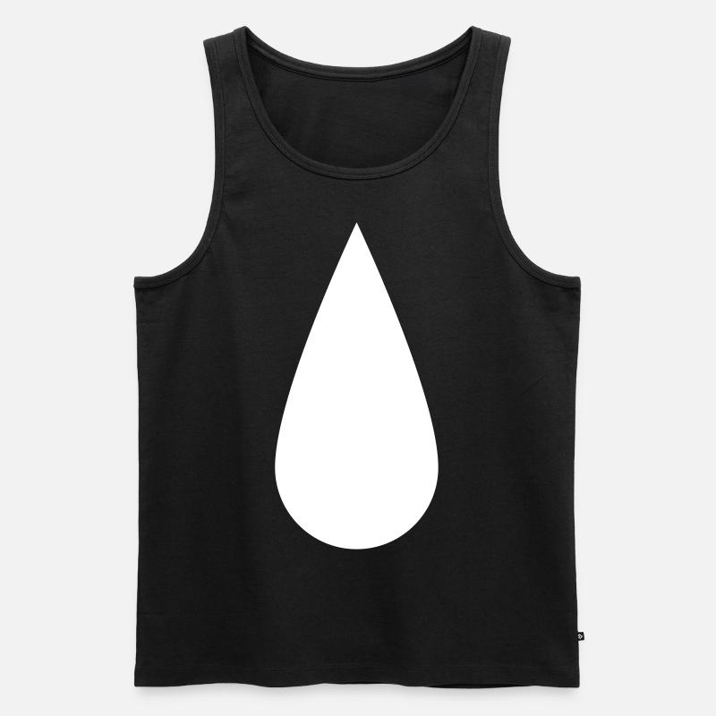 Träne - Männer Premium Bio Tank Top - Schwarz