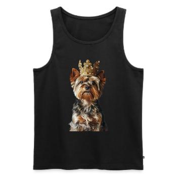 Yorkshire Terrier - Débardeur bio Premium Homme - noir - Devant - AI Model Male 178 light (178cm)