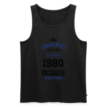 1980 limited edition Geburtstag - Männer Premium Bio Tank Top - Schwarz - Vorne - Michal (187cm)