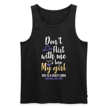 Waage Astrologie Sterne - Männer Premium Bio Tank Top - Schwarz - Vorne - AI Model Male 178 light (178cm)