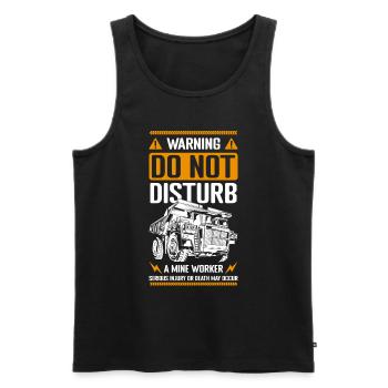 Coal profession - Men's Premium Organic Tank Top - black - Front - AI Model Male 178 light (178cm)
