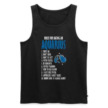 Zodiac sign January Astrology Moon - Men's Premium Organic Tank Top - black - Front - Michal (187cm)