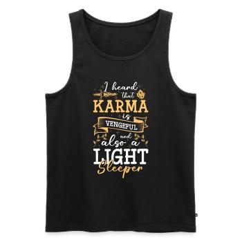 Spirituell Yoga Sarkasmus Geistig - Männer Premium Bio Tank Top - Schwarz - Vorne - AI Model Male 178 light (178cm)