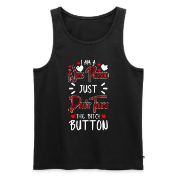 Nur Gucken Lustig Ärger - Männer Premium Bio Tank Top - Schwarz - Vorne - Michal (187cm)