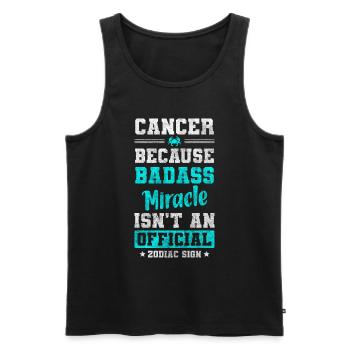 Cancer Zodiac Planet Element - Men's Premium Organic Tank Top - black - Front - Michal (187cm)