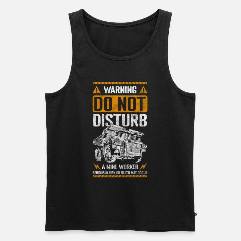 Bergmann Steine Beruf - Männer Premium Bio Tank Top - Schwarz