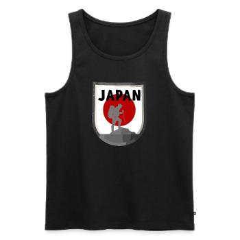 Drapeau du Japon utilisé Look Nihon drapeau japonais - Débardeur bio Premium Homme - noir - Devant - Michal (187cm)
