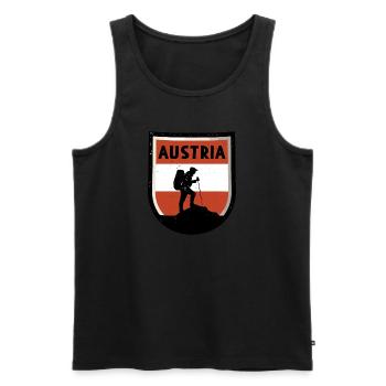 Austria Flag Austria Austrian Flag AT - Men's Premium Organic Tank Top - black - Front - AI Model Male 178 light (178cm)