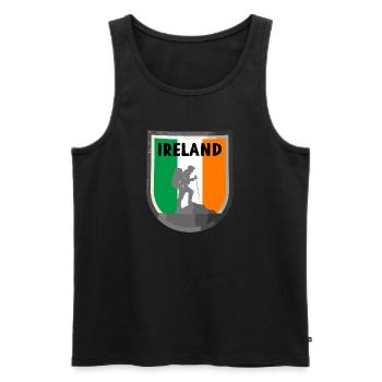 Irland Flagge Vintage Irische Fahne Dublin - Männer Premium Bio Tank Top - Schwarz - Vorne - Michal (187cm)