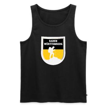 Flag of Baden Württemberg Heimat Stuttgart - Men's Premium Organic Tank Top - black - Front - AI Model Male 178 light (178cm)