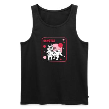 Sternzeichen Schütze - Männer Premium Bio Tank Top - Schwarz - Vorne - Michal (187cm)