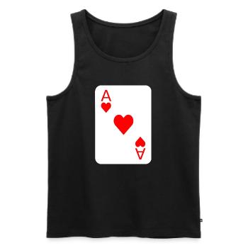 Costume de carte à jouer de poker - Débardeur bio Premium Homme - noir - Devant - Michal (187cm)