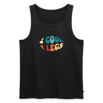 2 cool 4 legs - Männer Premium Bio Tank Top - Schwarz - Vorne - Michal (187cm)