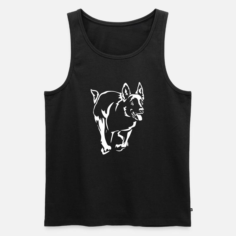 Malinois "Black Edition" - Männer Premium Bio Tank Top - Schwarz