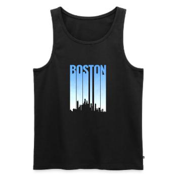 Boston Skyline Classic T-Shirt - Men's Premium Organic Tank Top - black - Front - AI Model Male 178 light (178cm)