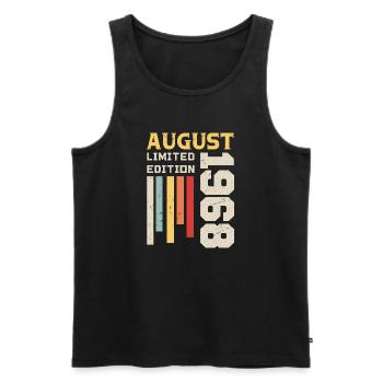 August 1968 - Birthday Gift August 1968 August - Men's Premium Organic Tank Top - black - Front - Michal (187cm)