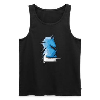 origami schach pferd Schachspieler Verein abstrakt - Männer Premium Bio Tank Top - Schwarz - Vorne - Michal (187cm)