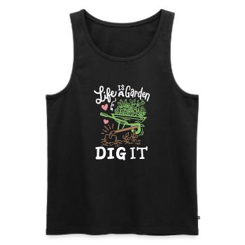 Gartenarbeit Garten Gärtner - Männer Premium Bio Tank Top - Schwarz - Vorne - Michal (187cm)