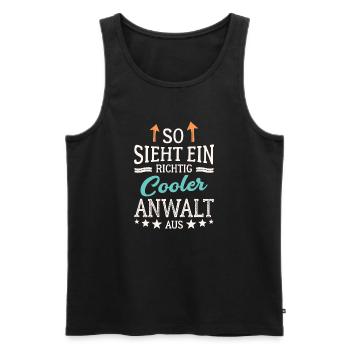 So sieht ein richtig cooler Anwalt aus Jurist - Männer Premium Bio Tank Top - Schwarz - Vorne - Michal (187cm)