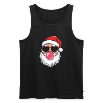 Cool Père Noël Tendance Drôle - Débardeur bio Premium Homme - noir - Devant - AI Model Male 178 light (178cm)
