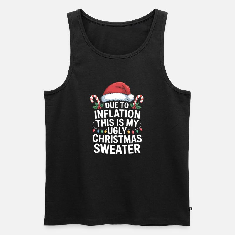 Hässliches Weihnachts-Inflations-Tee - Männer Premium Bio Tank Top - Schwarz