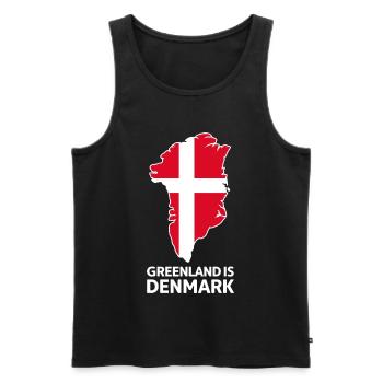 Carte du drapeau Groenland-Danemark - Débardeur bio Premium Homme - noir - Devant - AI Model Male 178 light (178cm)