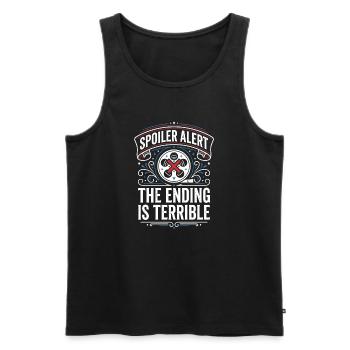 Spoiler Alarm: Das Ende ist furchtbar - Männer Premium Bio Tank Top - Schwarz - Vorne - AI Model Male 178 light (178cm)