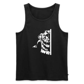 Australian Shepherd "Black Edition" - Men's Premium Organic Tank Top - black - Front - Michal (187cm)
