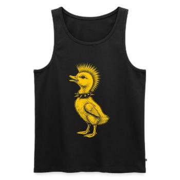 Punk Chick Mohawk Animal Shirt - Men's Premium Organic Tank Top - black - Front - AI Model Male 178 light (178cm)