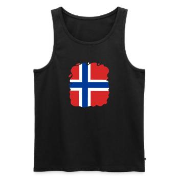 Drapeau de la Norvège Drapeau de la Scandinavie Drapeau de la Norvège - Débardeur bio Premium Homme - noir - Devant - Michal (187cm)