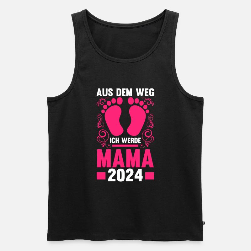 Werdende Mama 2024 - Männer Premium Bio Tank Top - Schwarz