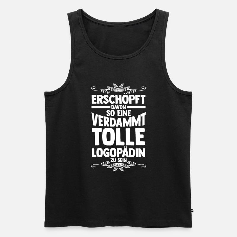 Logopädie Logopädin - Männer Premium Bio Tank Top - Schwarz