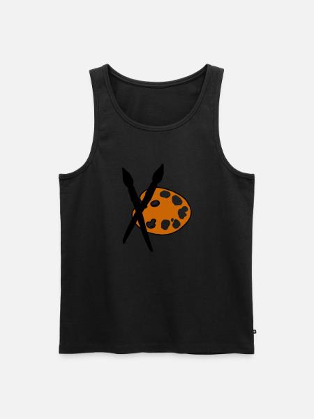 Artist - Painter - Brushes - Men's Premium Organic Tank Top - black