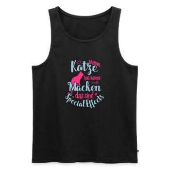 Katze Special Effects, keine Macken - Männer Premium Bio Tank Top - Schwarz - Vorne - Michal (187cm)
