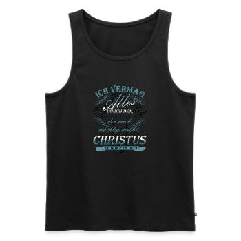 Philipper 4,13 - Männer Premium Bio Tank Top - Schwarz - Vorne - Michal (187cm)