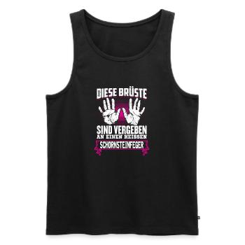 SCHORNSTEINFEGER - Brüste - Männer Premium Bio Tank Top - Schwarz - Vorne - AI Model Male 178 light (178cm)
