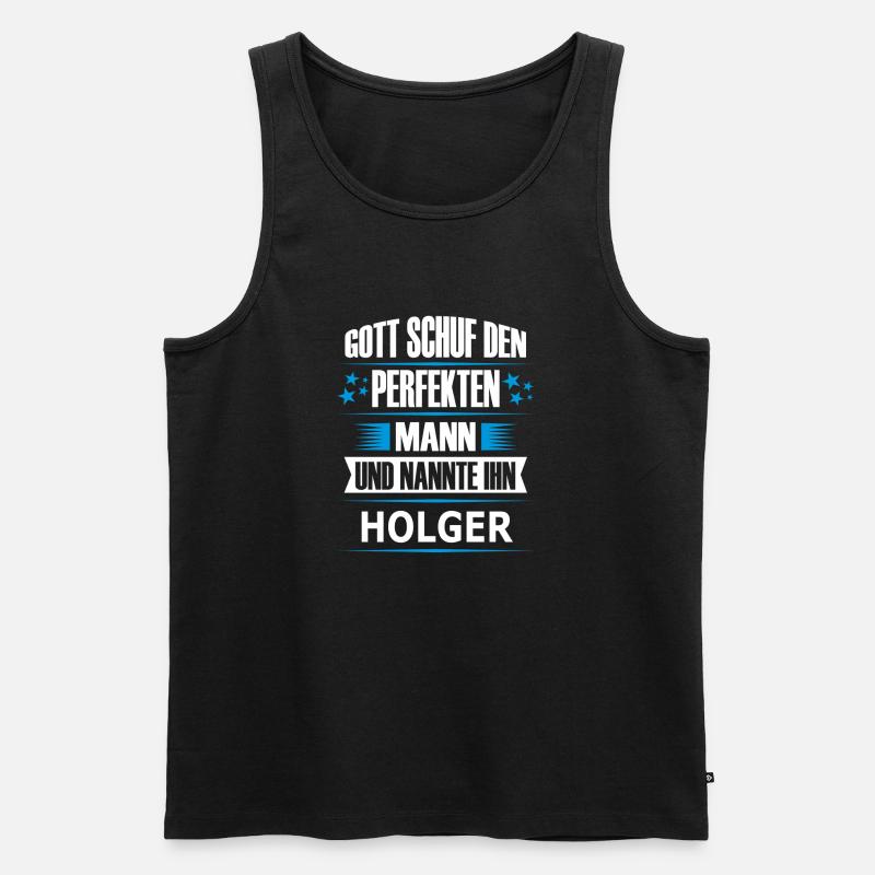 HOLGER - Männer Premium Bio Tank Top - Schwarz