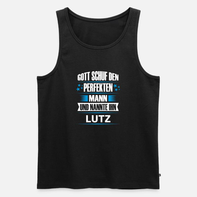 LUTZ - Männer Premium Bio Tank Top - Schwarz