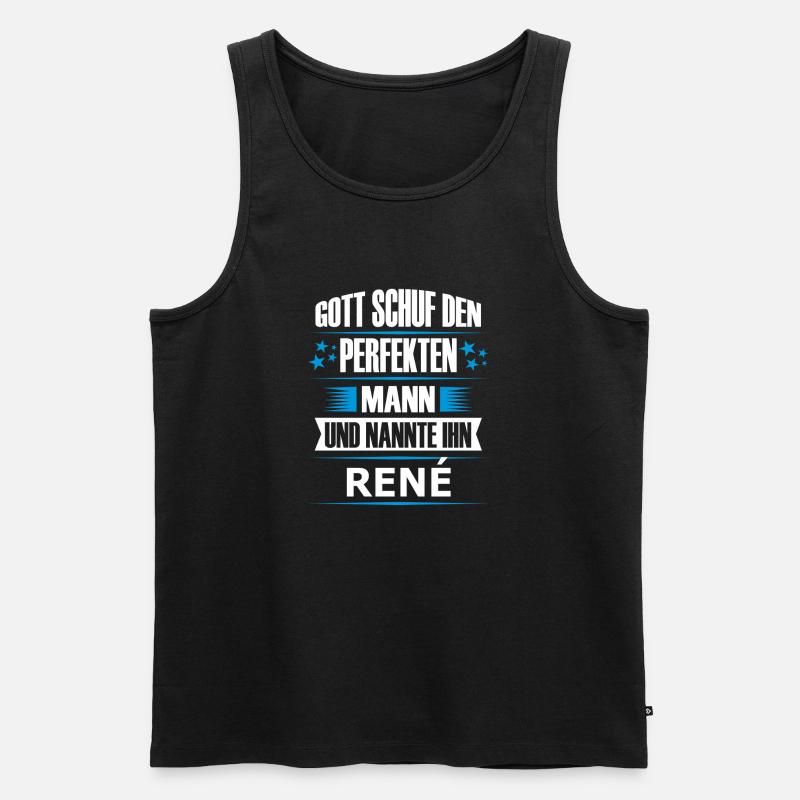 RENÉ - Männer Premium Bio Tank Top - Schwarz