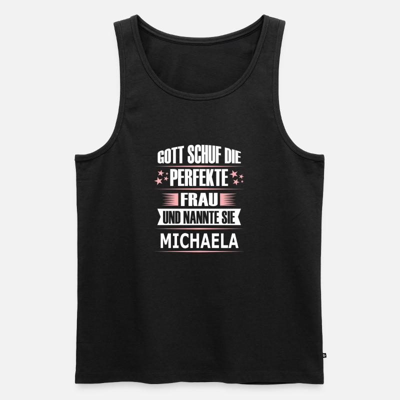 MICHAELA - Männer Premium Bio Tank Top - Schwarz