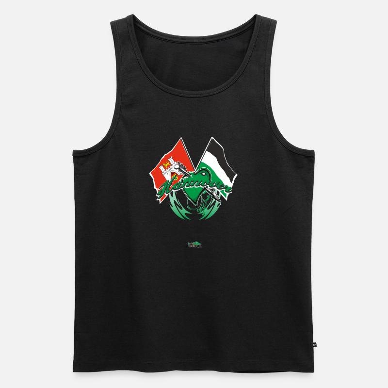 Hannover - Flagge zeigen - Männer Premium Bio Tank Top - Schwarz