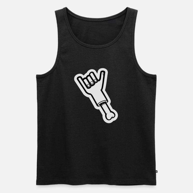 Bone - Männer Premium Bio Tank Top - Schwarz