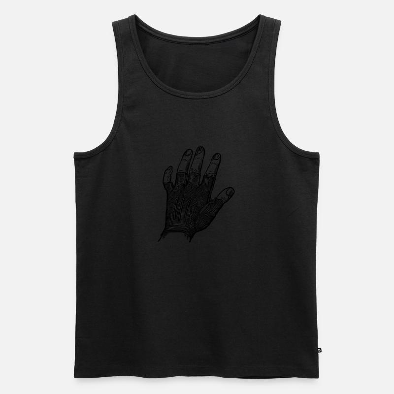 Hand mit Handschuh - Männer Premium Bio Tank Top - Schwarz