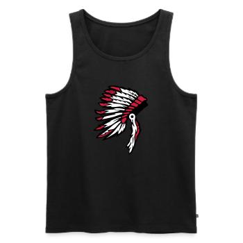 Indian hairstyle Indian chef - Men's Premium Organic Tank Top - black - Front - AI Model Male 178 light (178cm)