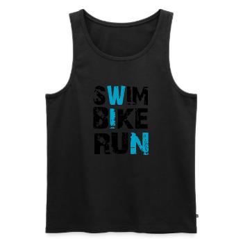 Triathlon - Men's Premium Organic Tank Top - black - Front - Michal (187cm)