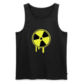 atom_symbol_1_f2 - Männer Premium Bio Tank Top - Schwarz - Vorne - Michal (187cm)