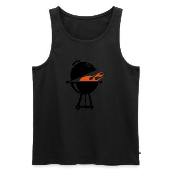 barbecue - Men's Premium Organic Tank Top - black - Front - Michal (187cm)