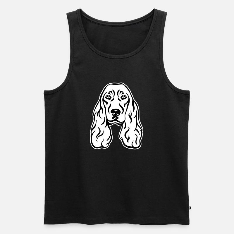 Cocker Spaniel - Männer Premium Bio Tank Top - Schwarz